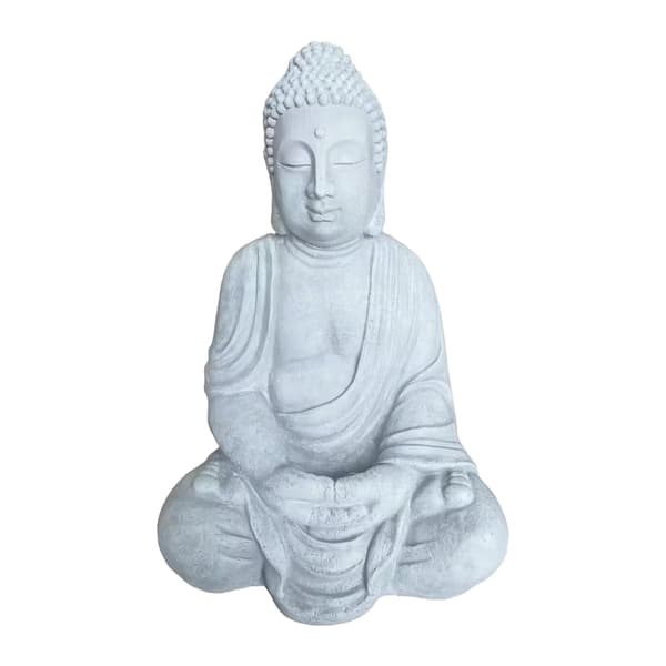 Buddha-patsas, 70 cm, kivenharmaa, säänkestävä