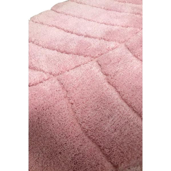 Akryl bademåtte Jungle Leaf - Pink (60 x 100)