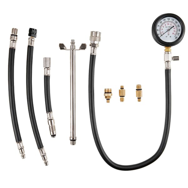Adaptersæt til motorkompressionstester, 9 dele, 0-300 PSI