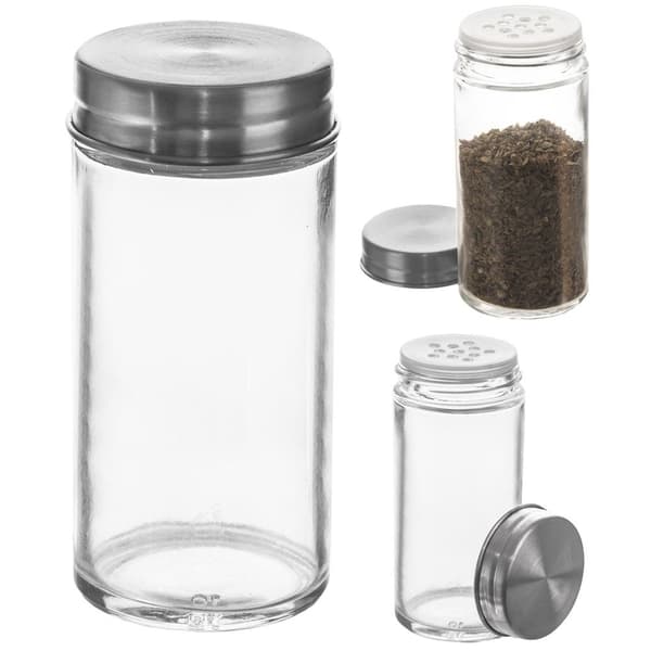 Glasbeholder til krydderier 100 ml med dispenser