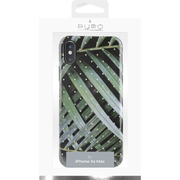 PURO Glam Tropical Leaves - Etui til iPhone Xs Max (Brilliant Le