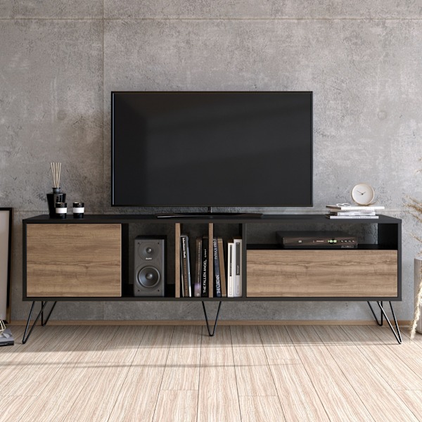 TV Stand Mistico (180) - Valnød, Sort