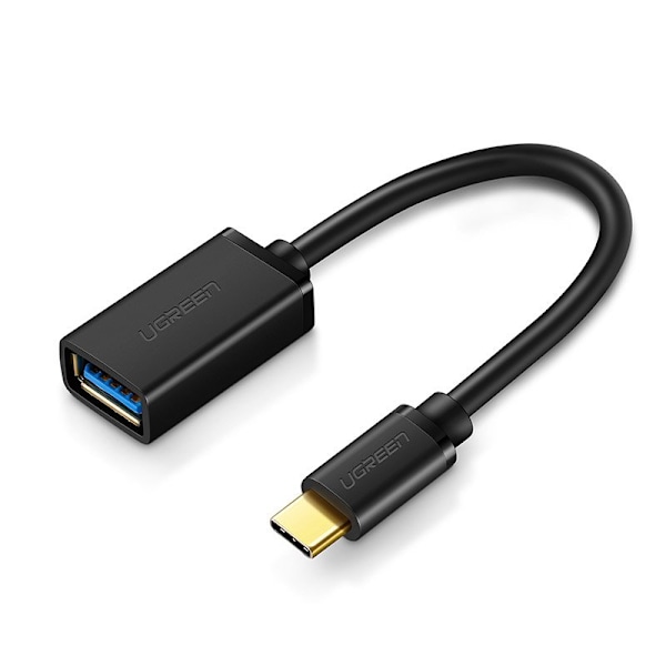 OTG kabeladapter fra USB 3.0 til USB-C - sort