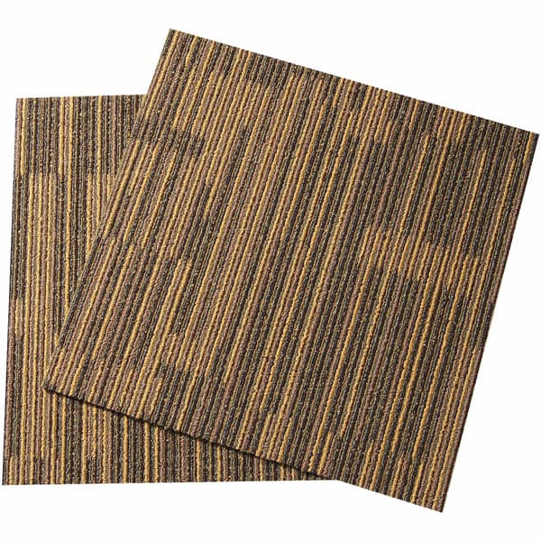Mattplattor 20x20, vadderade, 12-pack, brun blandning