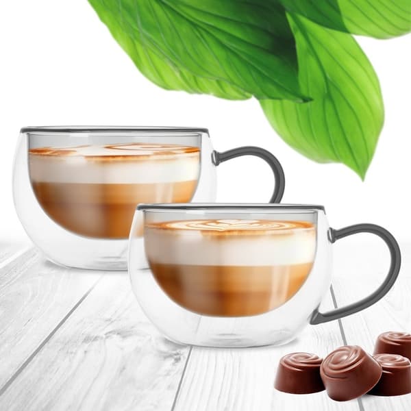Termiska dubbla glas 300ml - Perfekt för kaffe och te