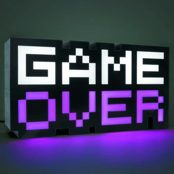 8-Bit Game Over-lampe med retrodesign og LED-lys