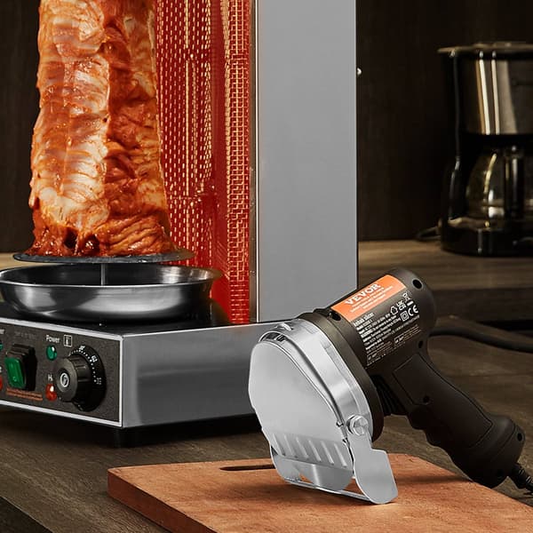 Elektrisk shawarmakniv 80W, 100 mm blad, 0–8 mm justering