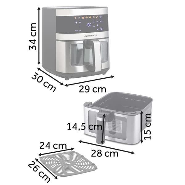 Airfryer Berdsen BD-656 sølv