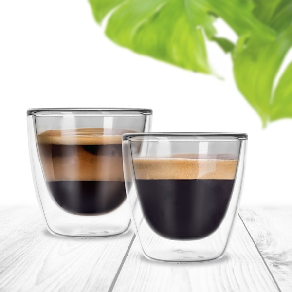 Termiska Glas med Dubbla Väggar - 90 ml, Set om 2