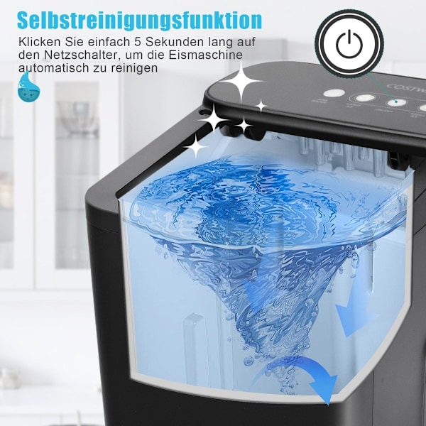 Counter isterning maskine bord isterning maskine 22,5 x 32 x 32,5 cm sort