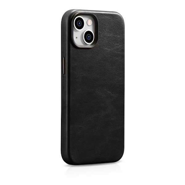 Magnetisk iPhone 14 Læder Taske med MagSafe Oil Wax Premium Læder Taske sort