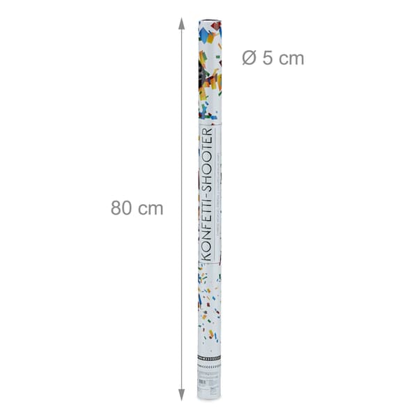 Konfettikanon 80 cm farverig