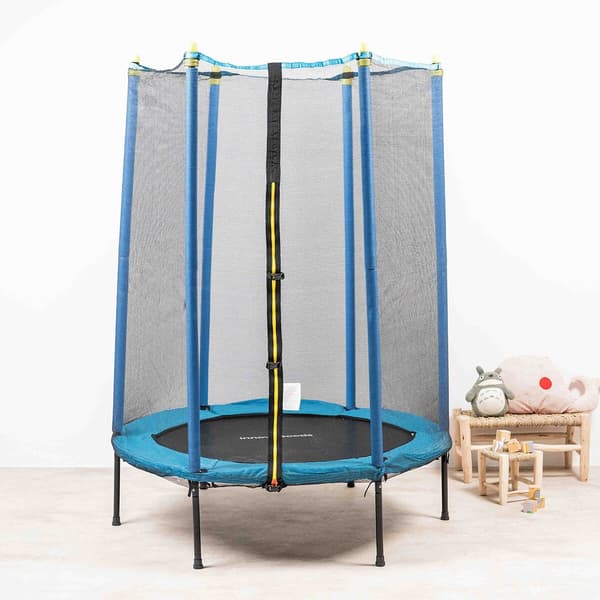Børnetrampolin med sikkerhedsnet, 140 cm diameter