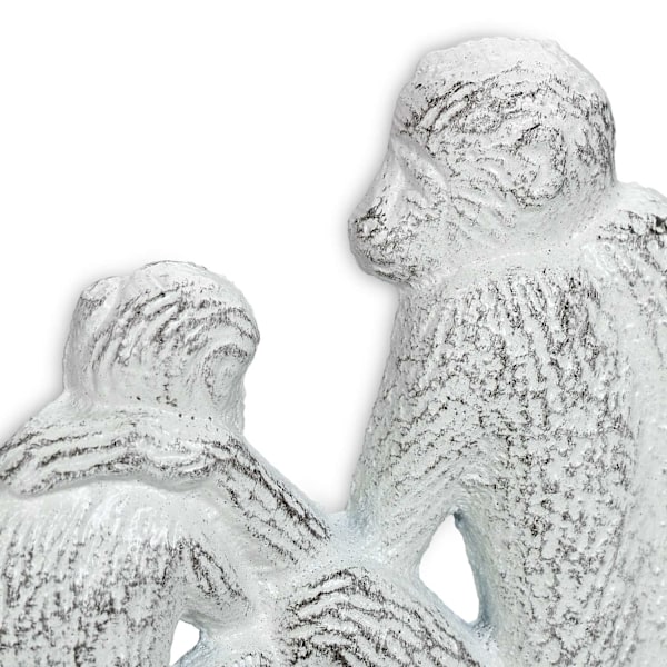 Valkoinen vaateripustin apina-design