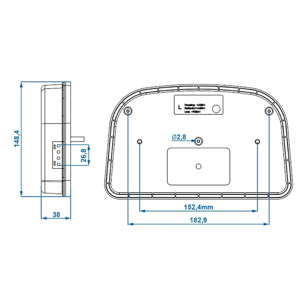Takavalo 6 toimintoa 240x150mm LED jäljellä läpipainopakkauksessa