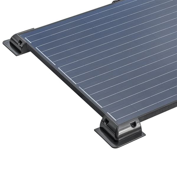 Hörnfäste svart för solpanel – set med 4 delar
