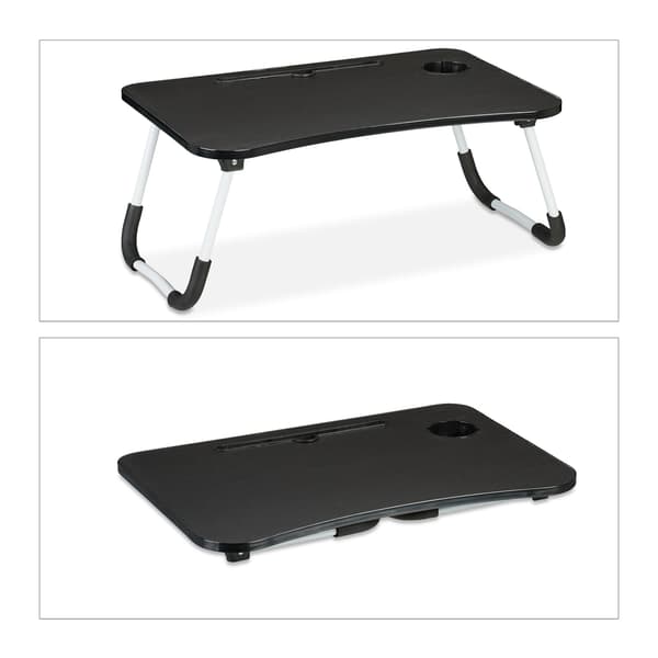 Lap Desk med Tablet & Drink Holder – Sort