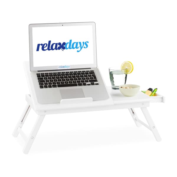 Laptopbord i bambuvitt