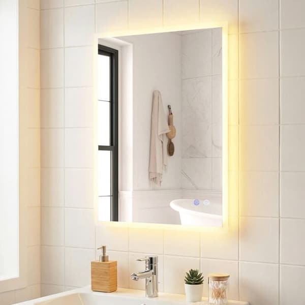 LED-badrumsspegel 70x50cm, imfri, dimbar