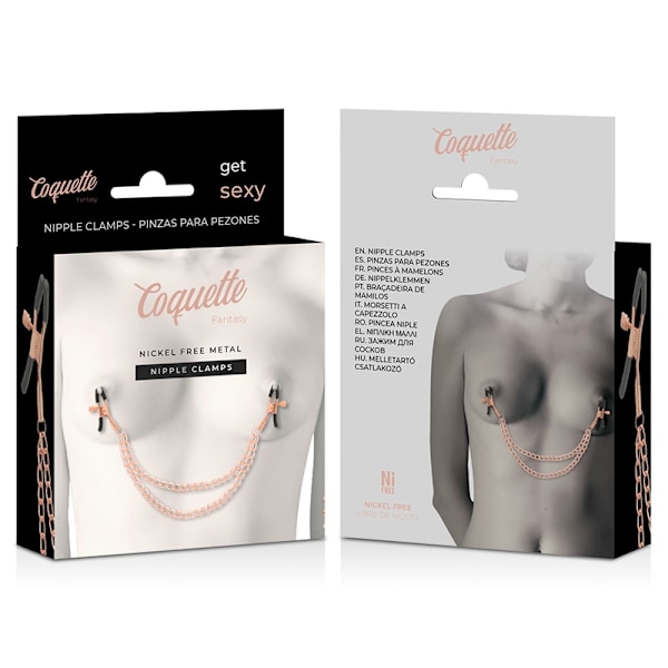 Coquette Chic Desire - Fantasia metalliset nännipidikkeet ketjulla