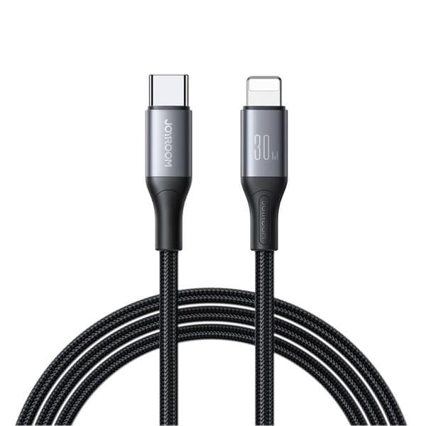 Joyroom Flash-sarjan pikalataus USB-C - Lightning-kaapeli 30W, 1m - musta