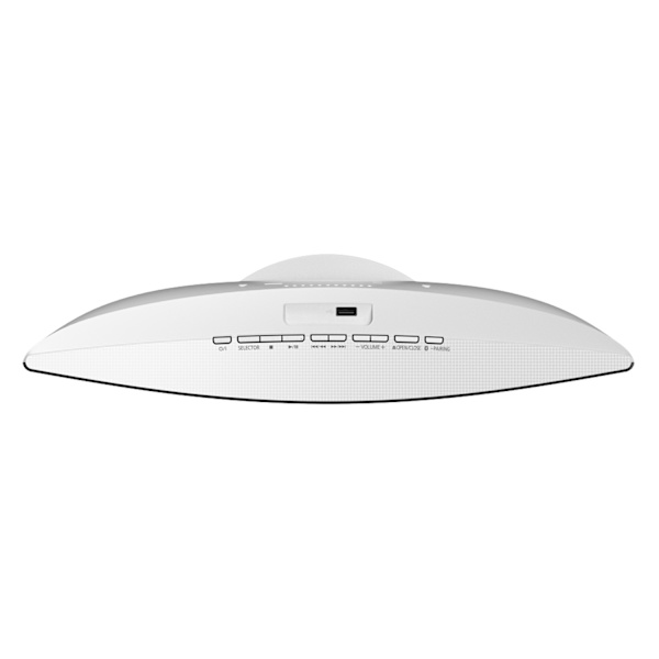 Kompakt vägghängd microstereo vit