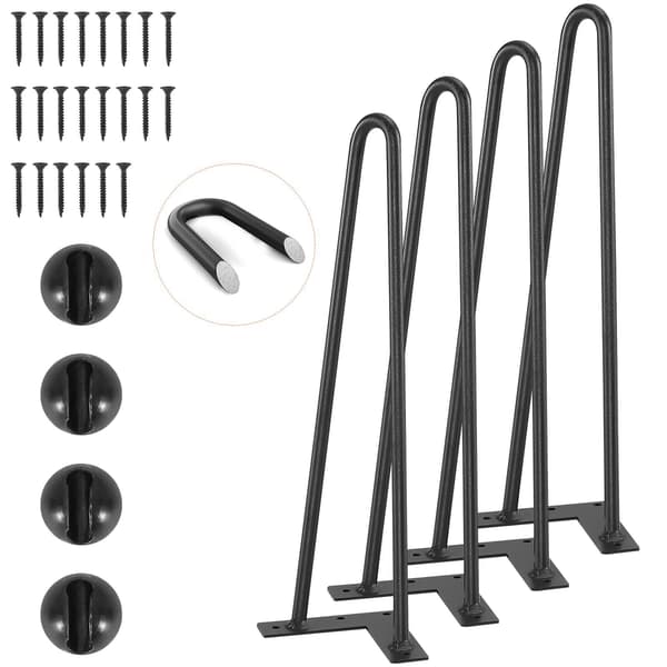 Hårnålsben, 40 cm, 4-pack, stål, 225 kg