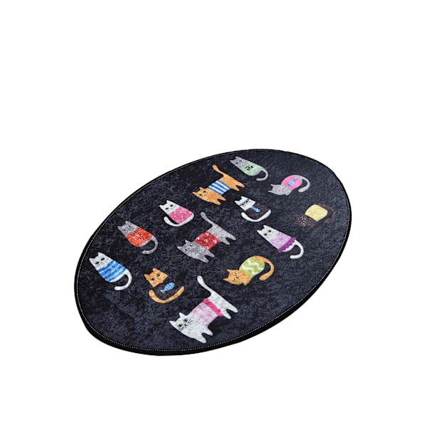 Matto (60 x 90) Black Cats Oval DJT