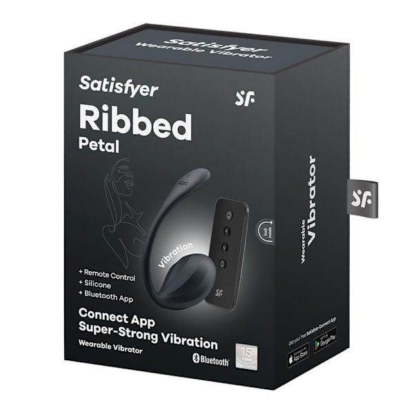 Ribbade kronblad Med Connect APP Svart