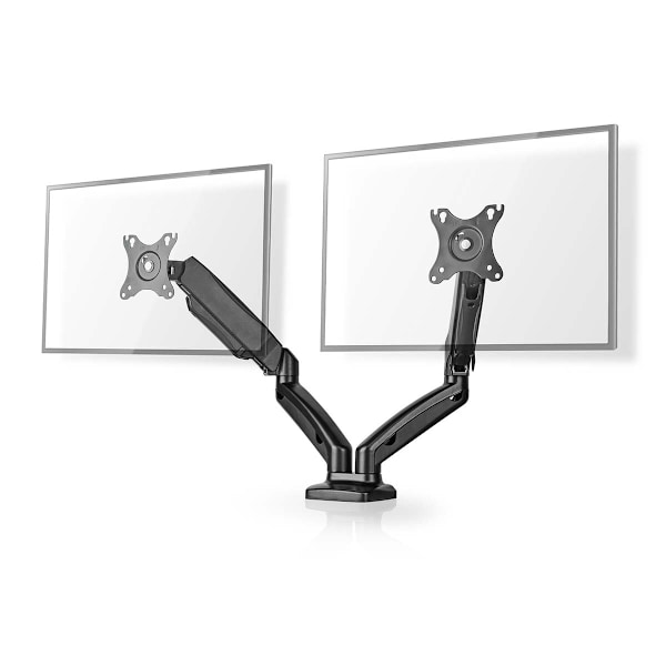 Monitorin Pöytäteline | Kaasujousi | 2 Näyttöä | 15 - 32 " | 75x75 / 100x100 | Täysin Säädettävä musta