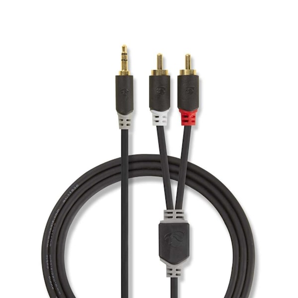 Nedis â€‹â€‹Stereolydkabel, 2m - antracit