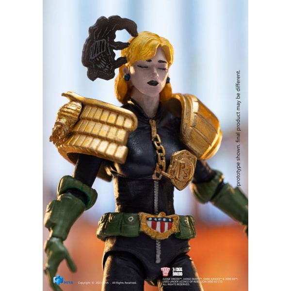 2000 AD Utsökt Mini Action Figur 1/18 Domare Dredd Domare Anders