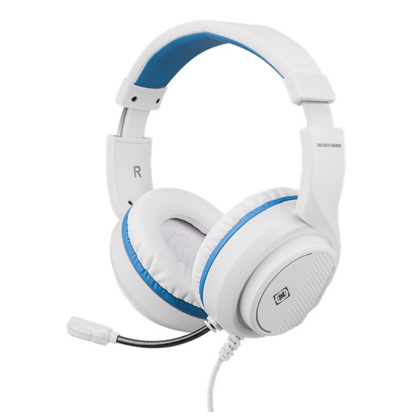Deltaco Gaming Headset til PlayStation 5 - Hvid/Blå
