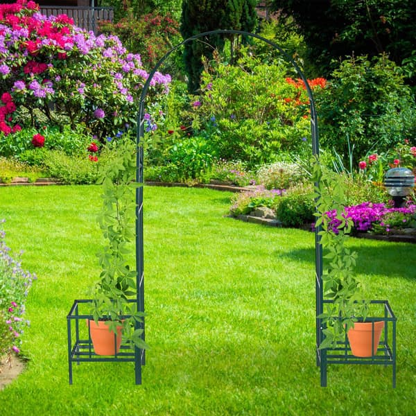 Rosenbåge med planteringskärl