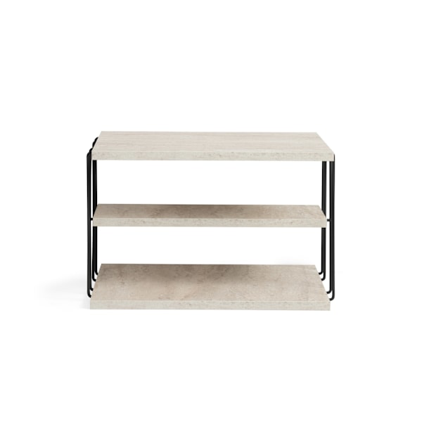 Sidebord Lifon - Sort, Travertin