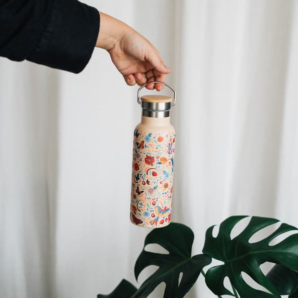 Rustfri stålflaske 500ml - Frida Kahlo Long Lev Life Design