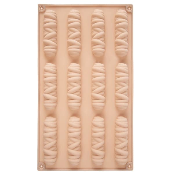Silikoneform til småkager og praline, beige, 29x17x1,8 cm