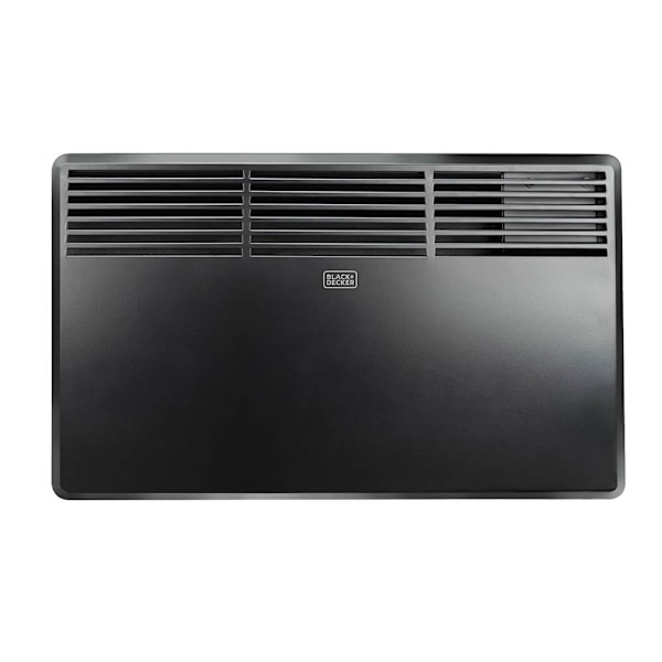 BLACK+DECKER Vægpanelvarmer 1200W Sort Sort