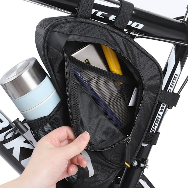 Cykelväska för ram 1,5l, svart