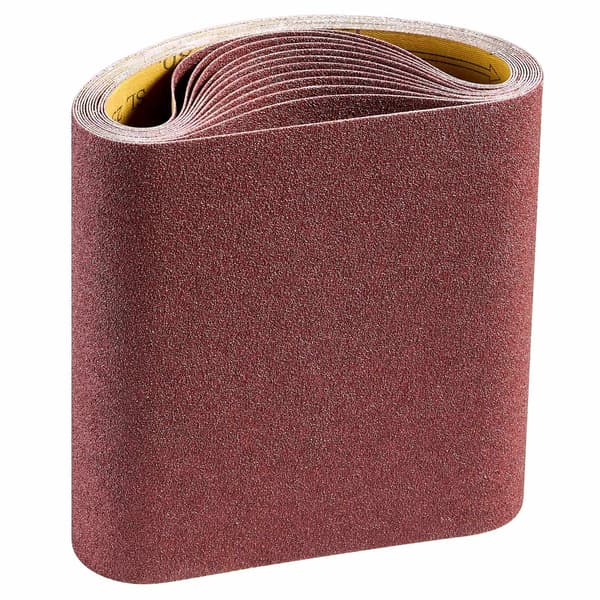 80 Grit slibebånd, 8 x 19 tommer, 12 stk.