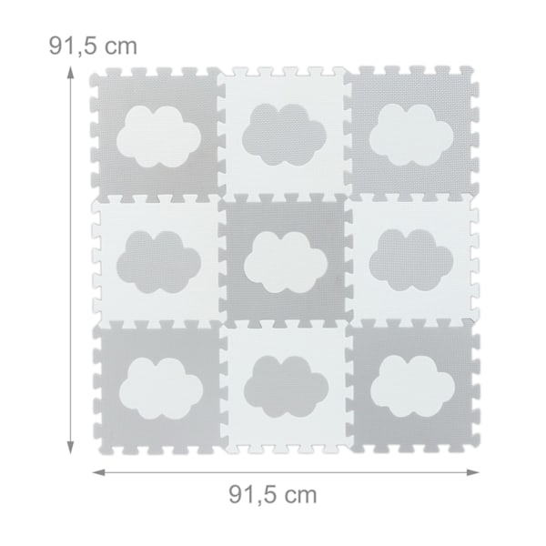 puslespilsmåtte med 18 brikker Cloud