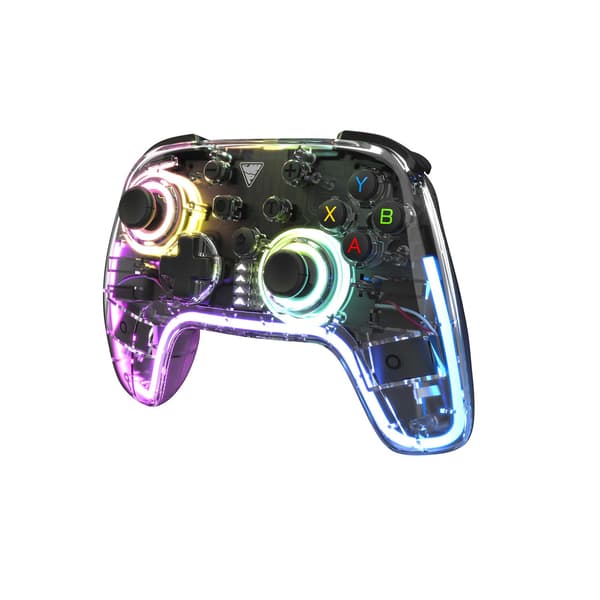 Transparent RGB-controller til Nintendo Switch, 20 timers spilletid