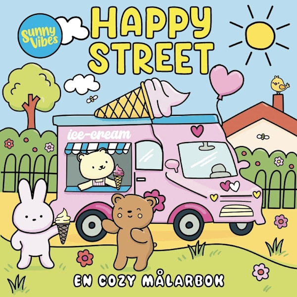Målarbok: Cozy Happy Street