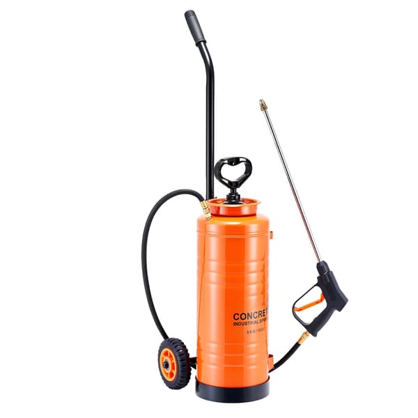 Betonsprøjte med hjulvogn, 14L rustfrit stål