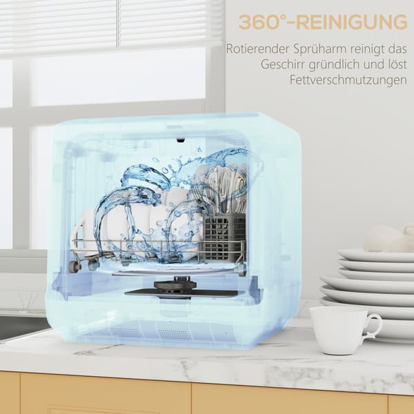 Bordopvaskemaskine, 6L Tank, 5 Programmer, LED Display