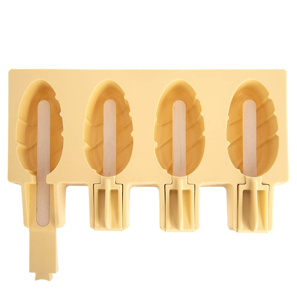 Silikonglassform med lock, gul