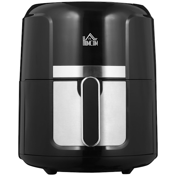 Varmluftsfritös 4L Airfryer med 12 program, 60 min timer, non-stick belagd korg, 1300W fritös utan olja, med överhettningsskydd, LED-pekskärm, svart