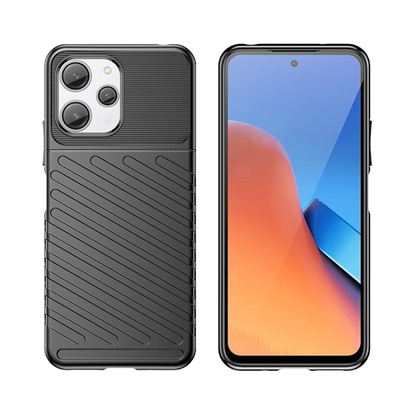 Pansret fleksibelt cover til Xiaomi Redmi 12 Thunder Case, sort