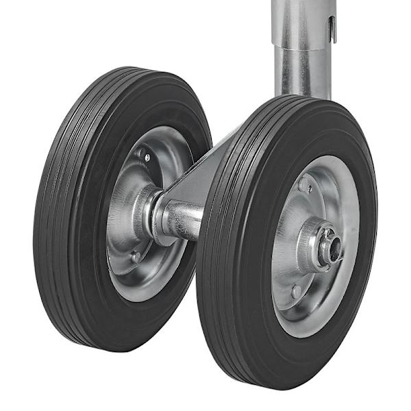 Dubbelt jockeyhjul 48mm med massiva naturgummitäck 200 x 50 mm