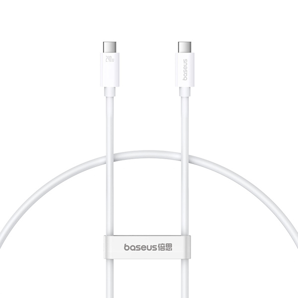 Kabel USB-C - USB-C 240W PD 8K 60Hz 40Gb/s 1m hvid